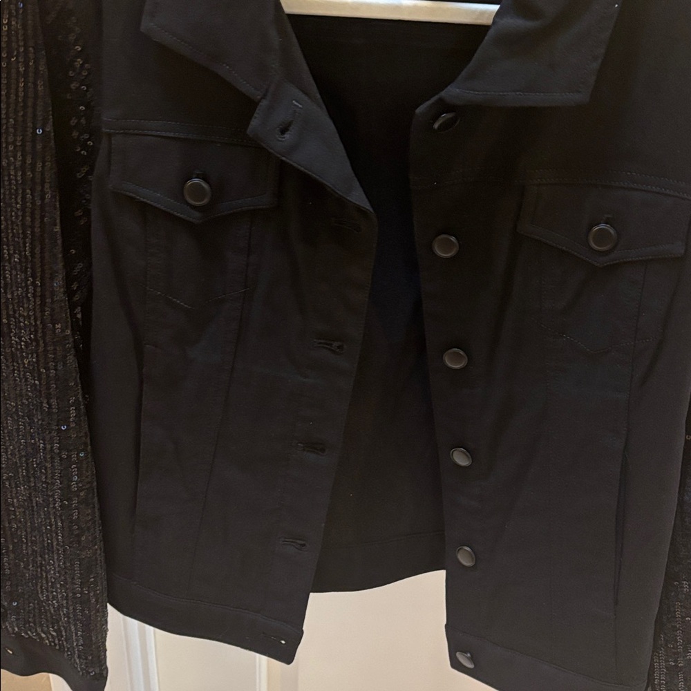 Multiples Black sequin Jacket M - image 5
